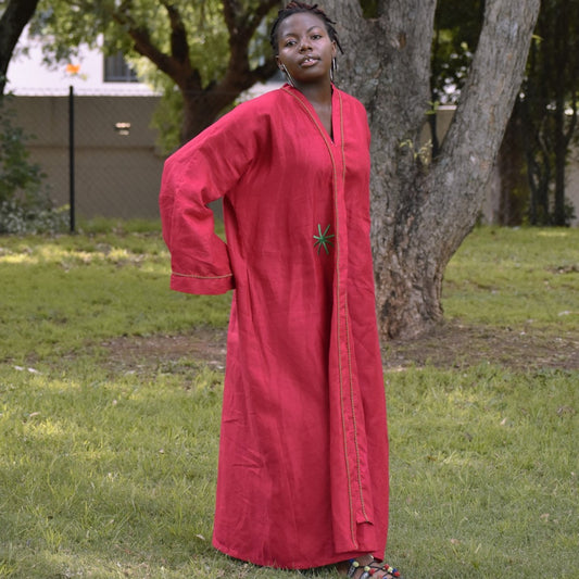 Vibrant Red LOETO Kimono