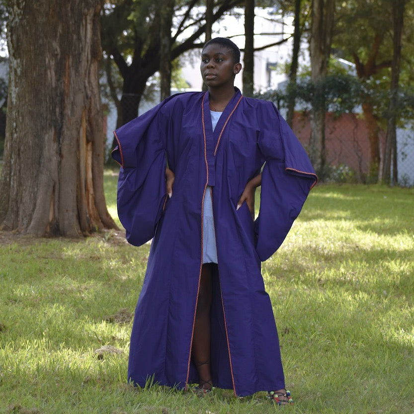 Purple Duo-Sleeved LOETO Kimono